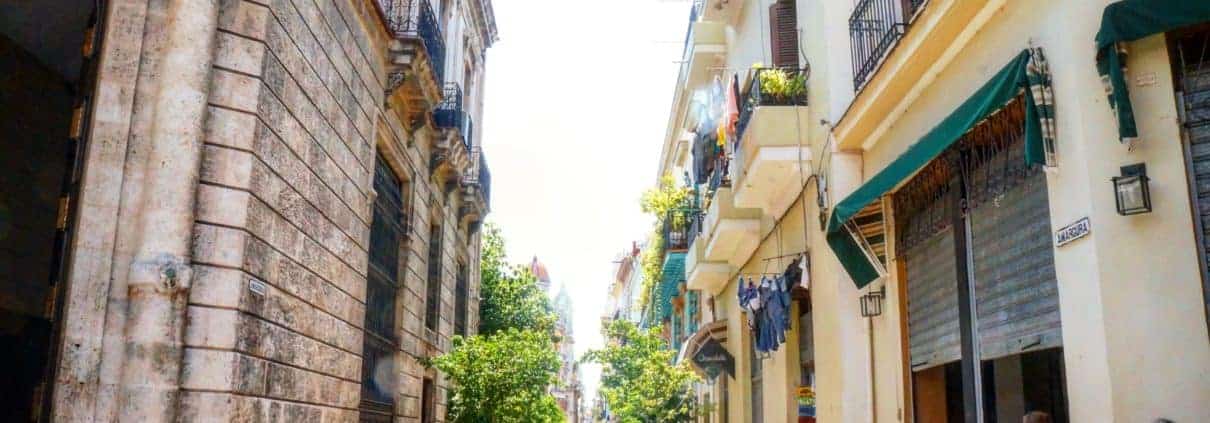 cuban tourism in havana cuba vieja neighborhood