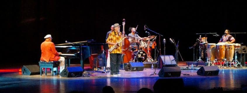 a picture of chucho valdez playing at havana jazz plaza