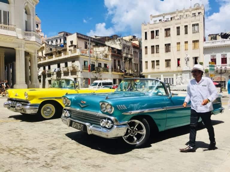 vintage car tour during the vip music tour in Cuba