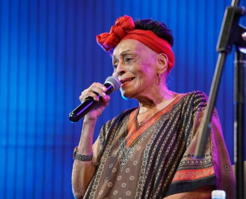 famous Cuban singer Omara portuondo playing with buena vista social club