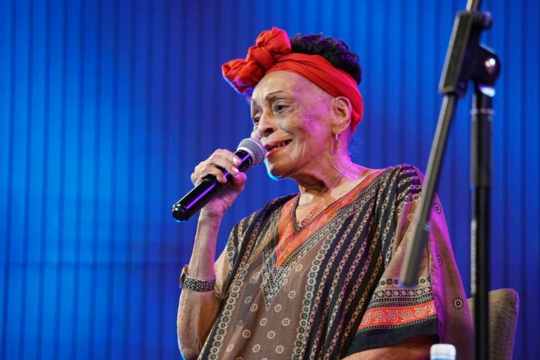famous Cuban singer Omara portuondo playing with buena vista social club