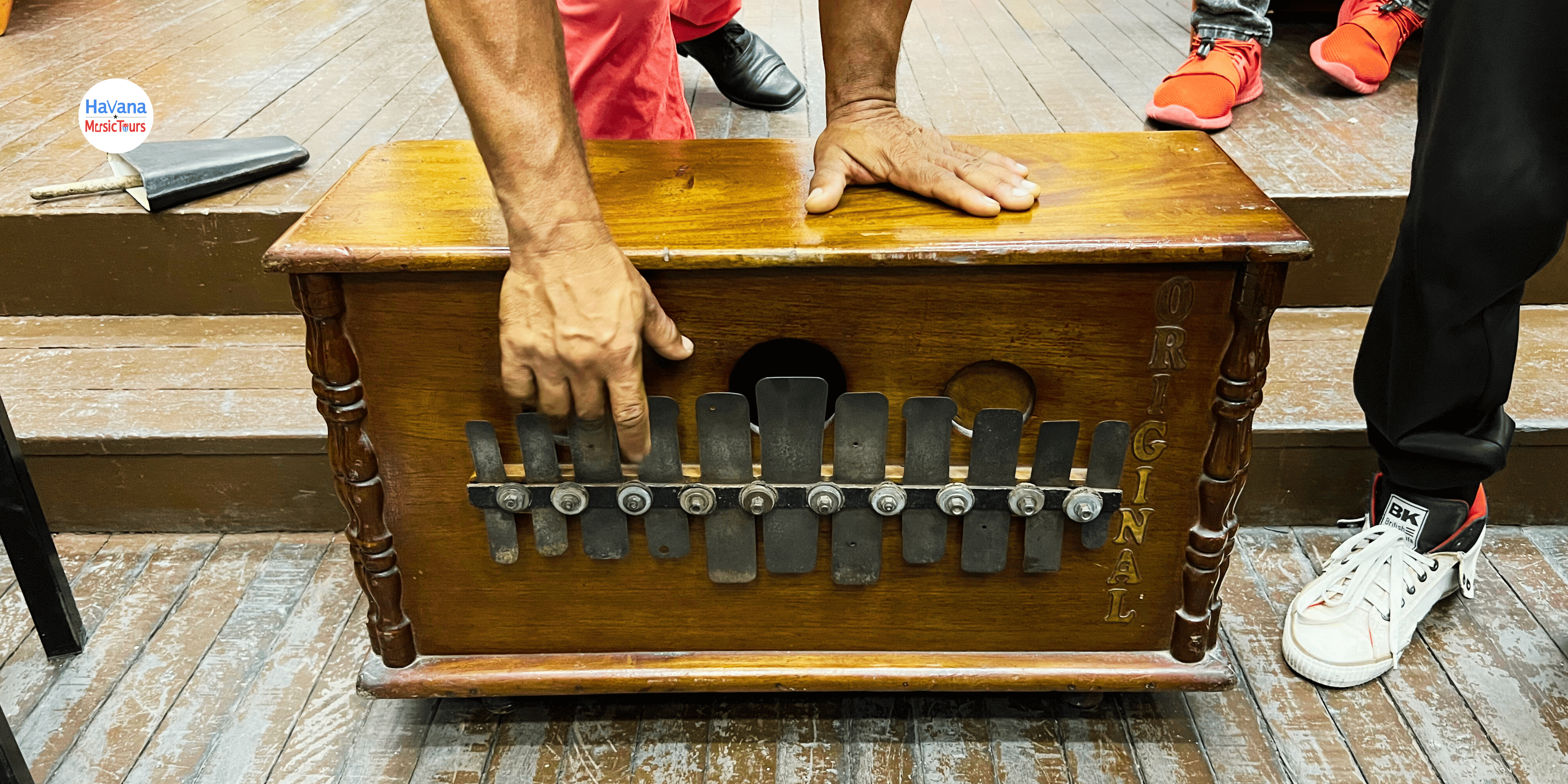 1 - Santiago Music Tours Photos - Havana Music Tours, Marimbula music instrument from Changuí de La Maya Group