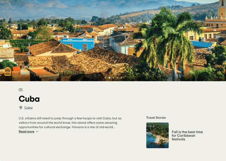 Cuba the TripAdvisor Top Trending Travel Destination of 2023