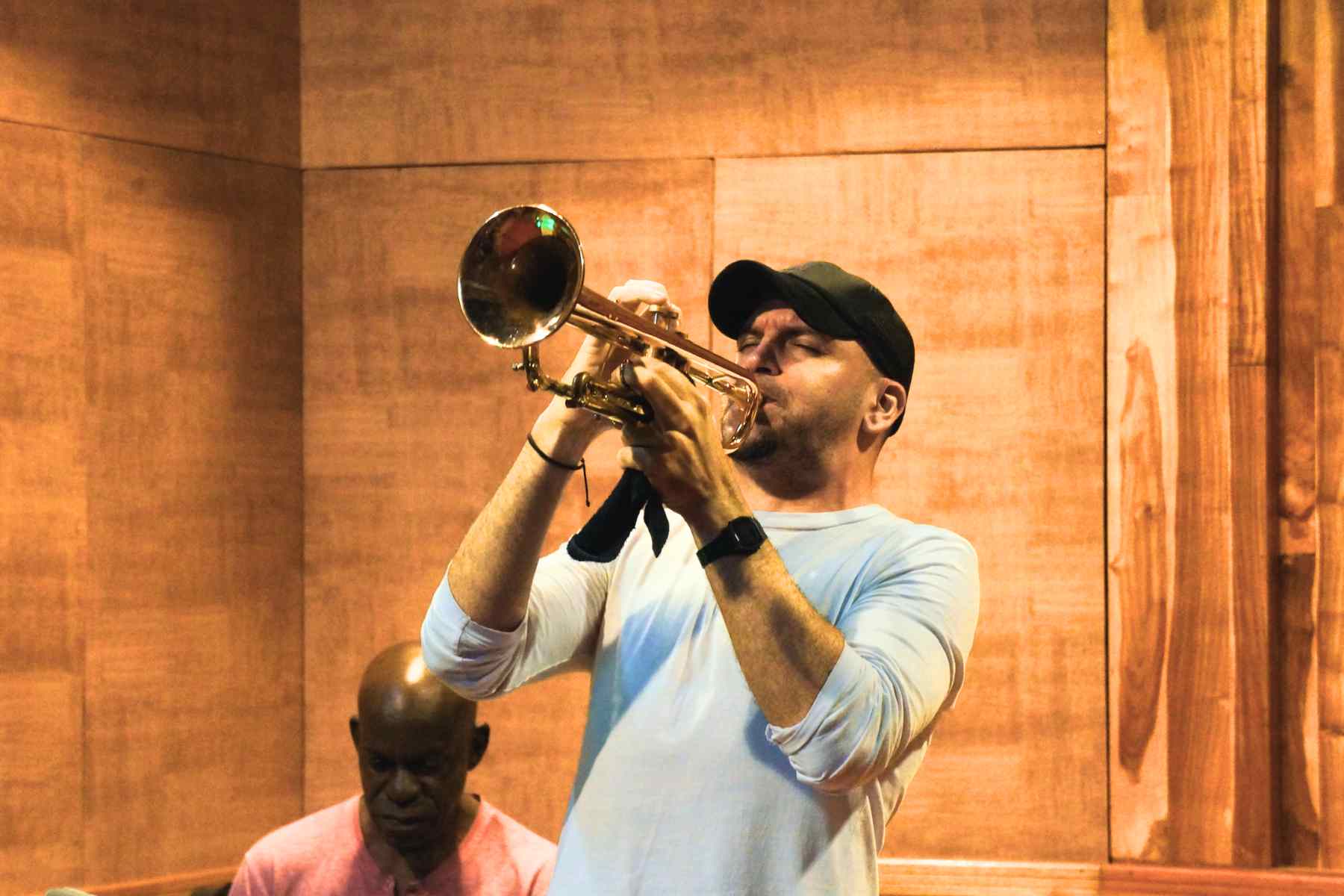 Cuban jazz musicians performing during International Jazz Day in Havana