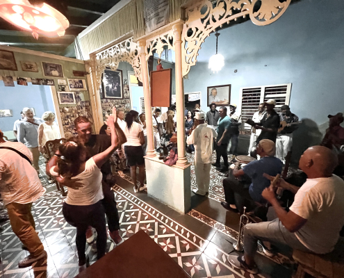 Musicians performing at Casa de las Tradiciones in Santiago de Cuba